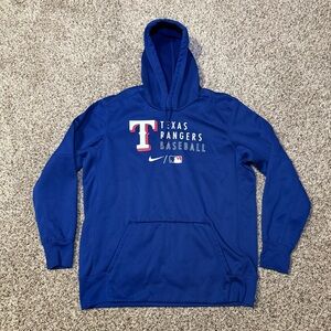 Nike Texas Rangers Mens XL Hoodie Pullover Blue Team Issued